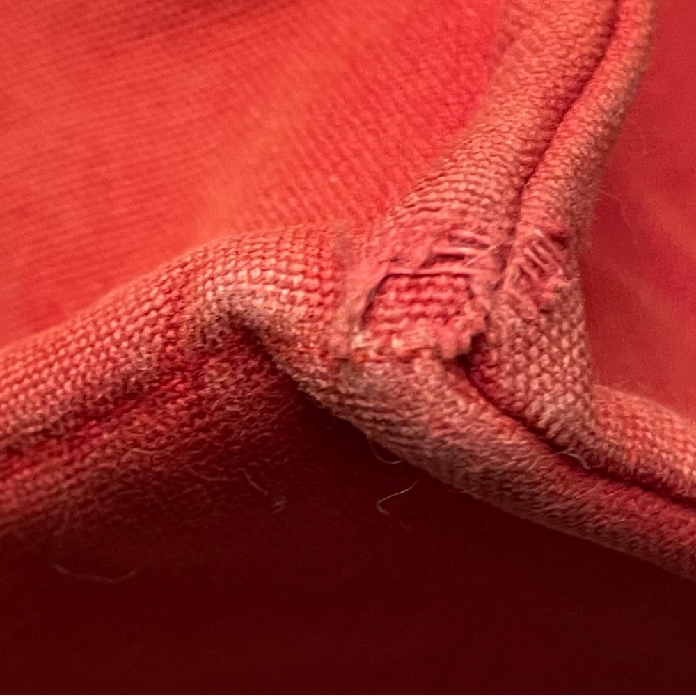 Hermes Authentic Vintage Red Canvas Tote Bag - Picture 10 of 16